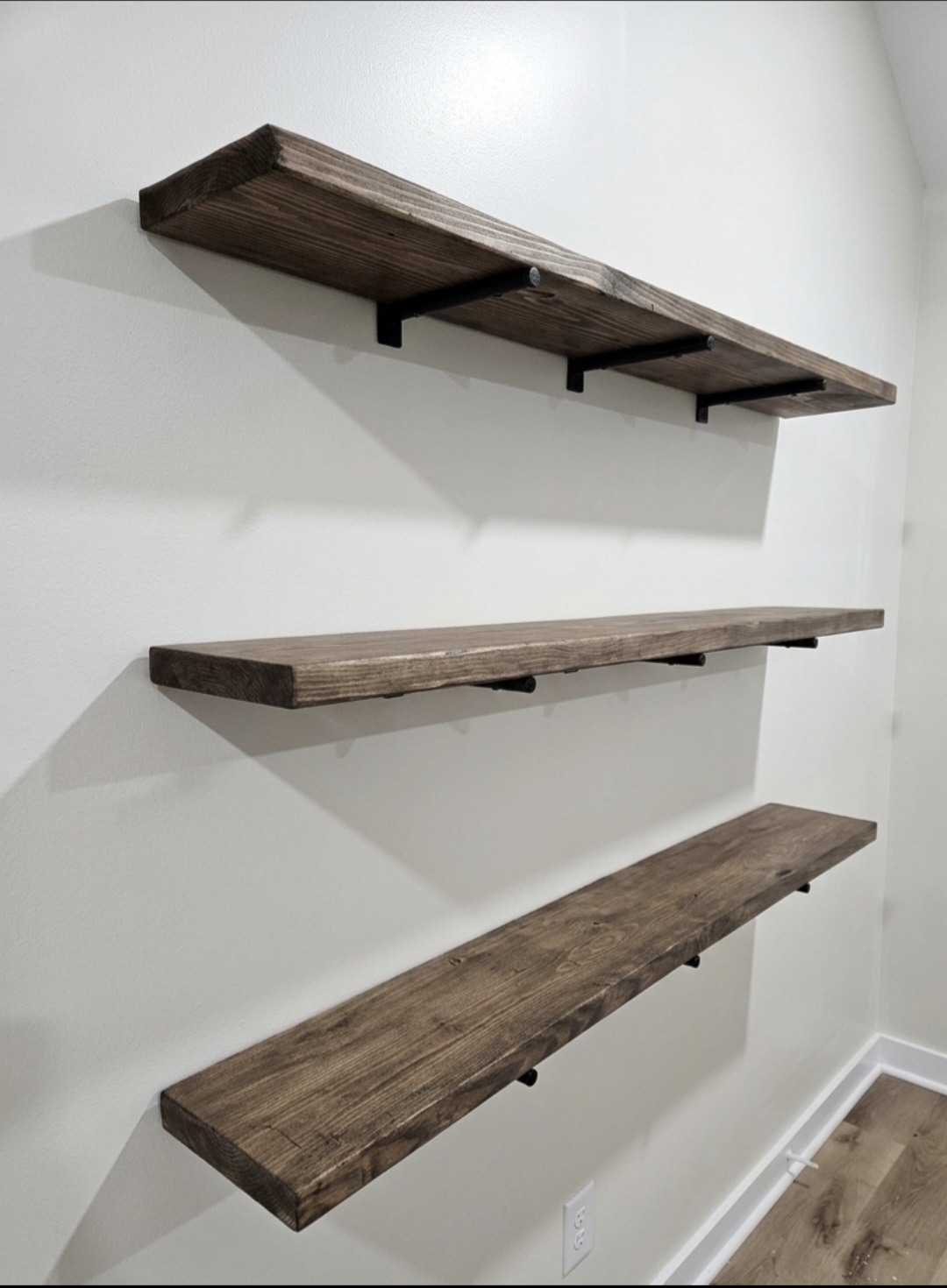 Custom entry doorway shelves