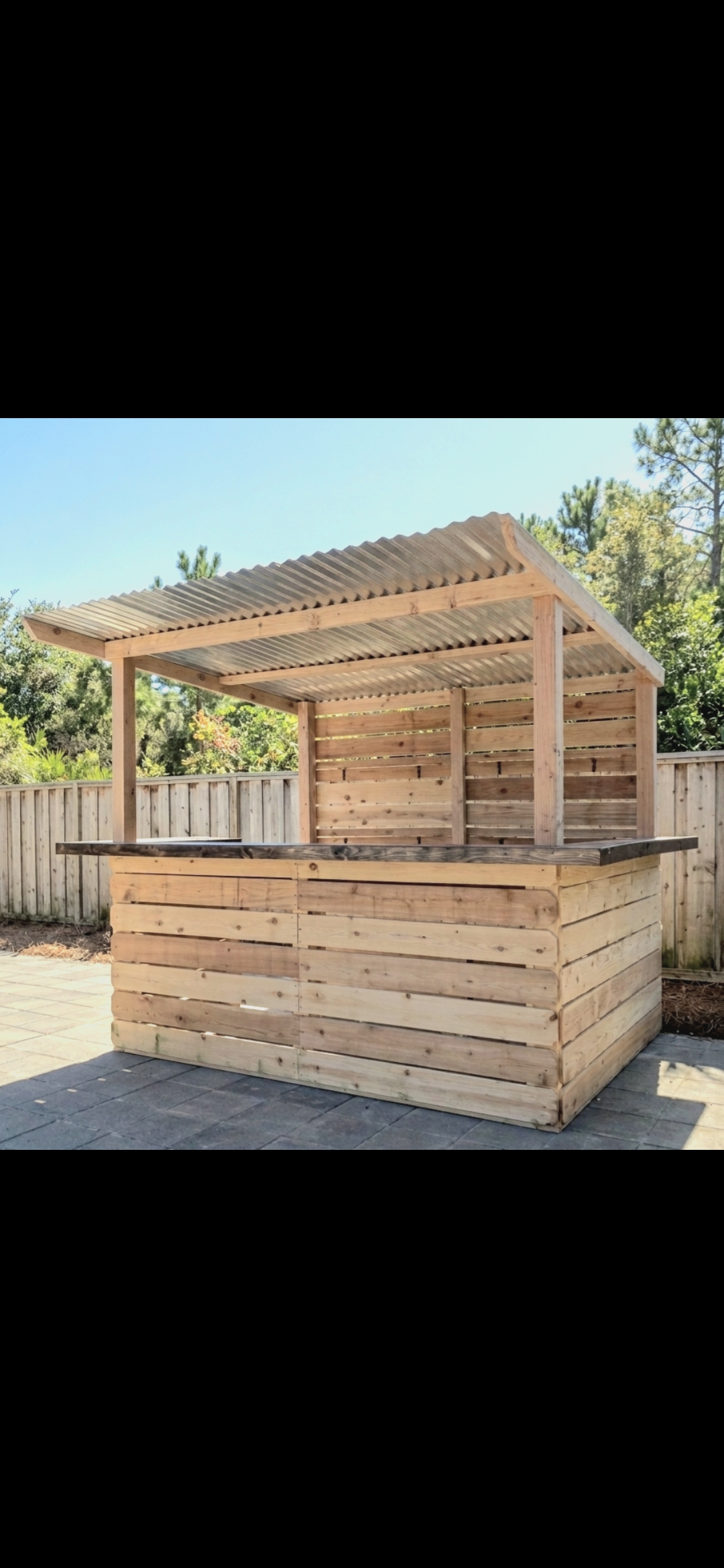 Custom outdoor pool bar build